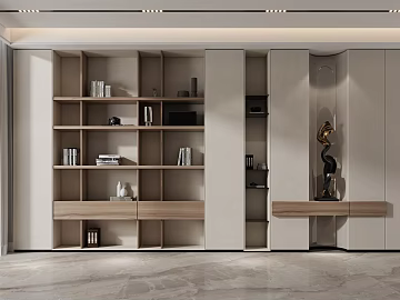 Quiet decorative cabinet bookcase (ID:ggach241527)