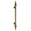 Ornate Brass Classical Style Door Handle with Decorative Ends and Long Bar Design