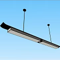 Sleek Modern Long Rectangular Pendant Lights With Metal Frame And White Illumination