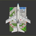 NASA Space Shuttle Launch Tower with Green Vegetation and Red Markers