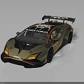Road Runner Race Car With Sleek Gold Black Livery And Rear Wing Design