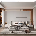 Modern Bedroom Interior Design With Bed Nightstands Area Rug And Accent Chair