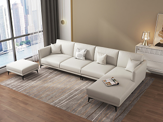 Modern Combination Sofa Multiplayer Sofa 3d model