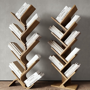 Modern Bookshelf Magazine Rack 3d model