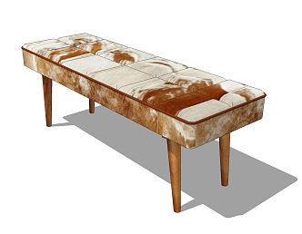 modern sofa stool bed end stool furniture 3d model