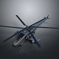 Futuristic Military Helicopter 3D Model With Rotor And Streamlined Design 3d model