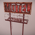 INDUSTRIAL LOFT SIGN SIGN BILLBOARD 3d model