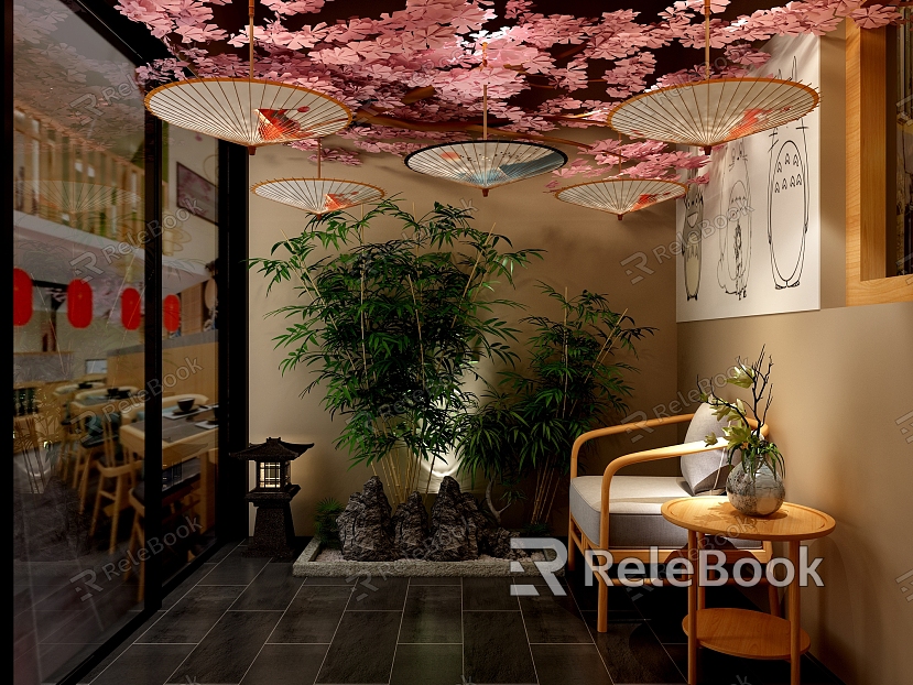 Japanese Restaurant Dining Entrance model