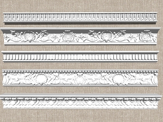 European plaster line 3d model