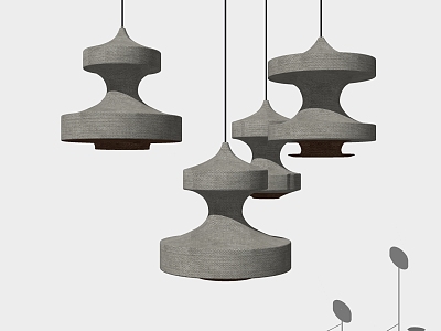 Nordic chandelier coarse cloth chandelier combination model