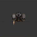 Yellow Motorcycle With Metallic Parts And Dual Exhaust Pipes On Dirt Ground
