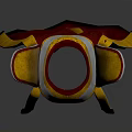 Stylish Long Maroon Clothing With Yellow Tassels And Ornate Collar