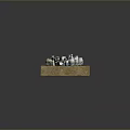 Various Ceramic Sculptures In Different Shapes Sizes Arranged On Textured Display Platform With Earth Tones