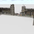 Industrial Modular Metal Structures With Connected Units Antennas And Platform
