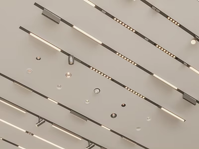 Various Types Of Modern Recessed Downlights And Spotlights For Home Interior Lighting Design 3d model