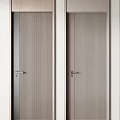 Modern Hinged Doors In Various Textured Designs And Neutral Tones 3d model