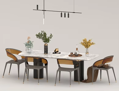 Kitchen Dining Table suit Tea Table Chair Dining Table Chair 3d model