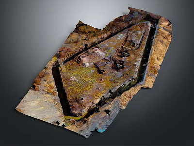 Ancient Architectural Ruins Aerial View With Historical Structure And Stone Foundations 3d model