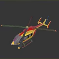 Red And Yellow Helicopter Model with Aerospace Inspired Design for Space Exploration 3d model