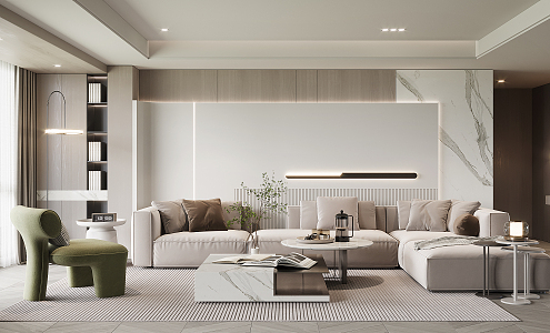 modern living room 3d model