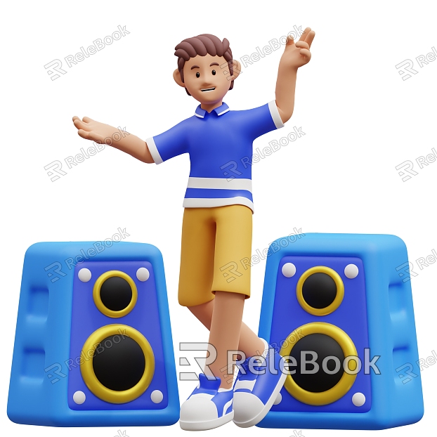 Dancing Man Cartoon Man Anime Man Cartoon Scene Anime Scene model