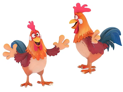 Cartoon cock doll toy hand doll ornaments 3d model Cartoon cock doll toy hand doll ornaments 3d model