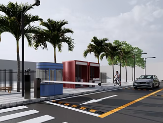 Modern Community Post 3d model