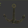 Rusted Bronze Anchor Key Component for Water Transportation Vessels