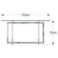 Modern Dining Table With Glass Top And Sleek Metal Legs Design