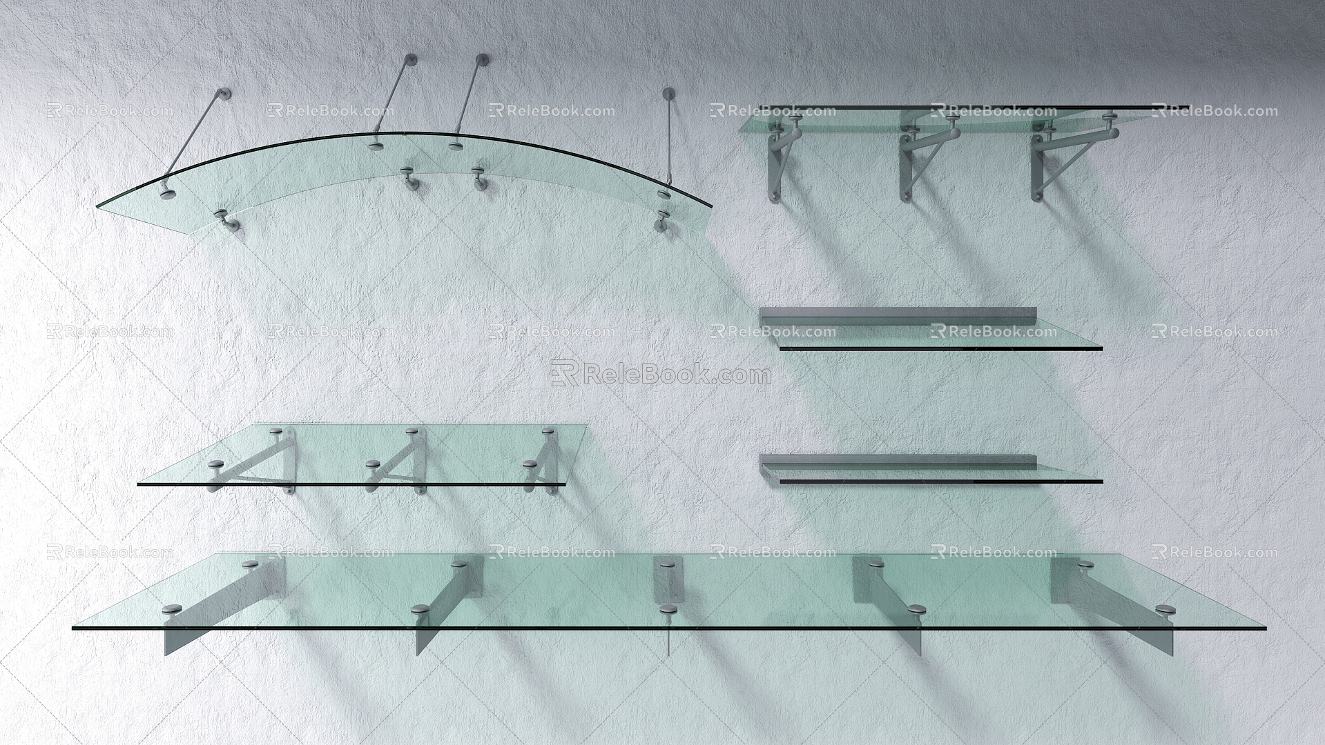 Glass awning 3d model