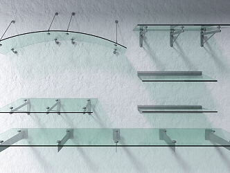 Glass awning 3d model