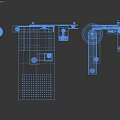 Modern Black Metal Faucets With Different Design Components Handles And Balls