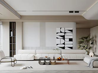 modern living room 3d model
