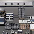 Diverse Architectural Building Models Featuring Towers Houses Walls And Components
