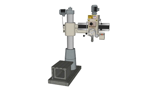 modern radial drilling machine 3d model