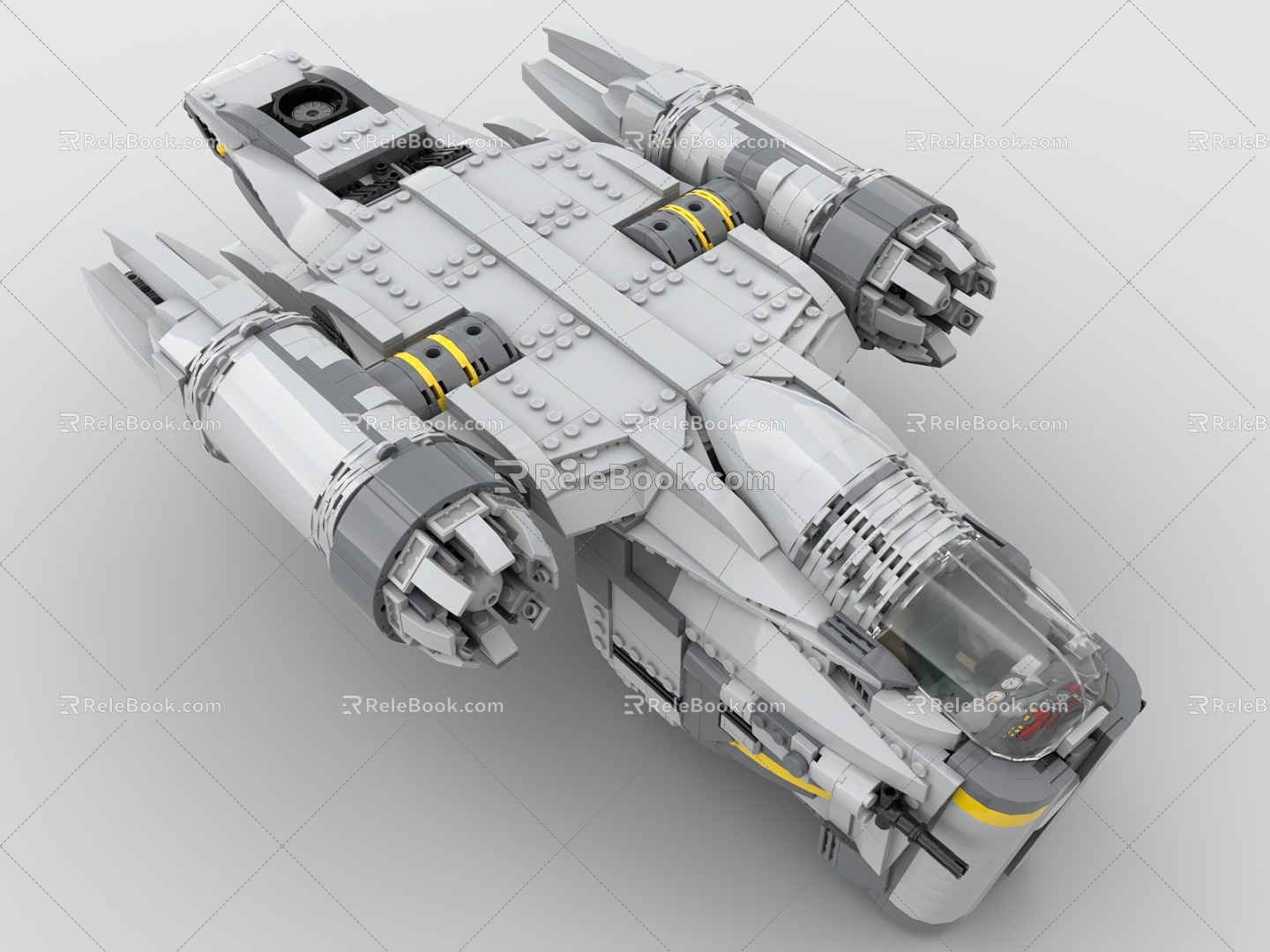 LEGO toy building blocks spaceship sci-fi fighter futuristic fighter 3d model