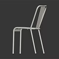 White Modern Chair With Metal Frame And Minimalist Design For Home Interiors