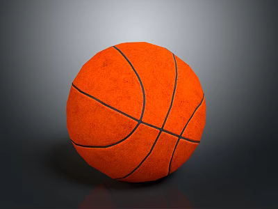 High Quality Orange Basketball With Black Lines As Essential Sports Equipment For Training 3d model