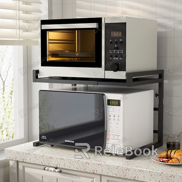 Kitchen Microwave Storage Rack model