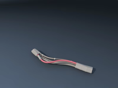 Durable Multi Strand Red Gray Cable For Mobile Charging Data Transfer With Connectors 3d model