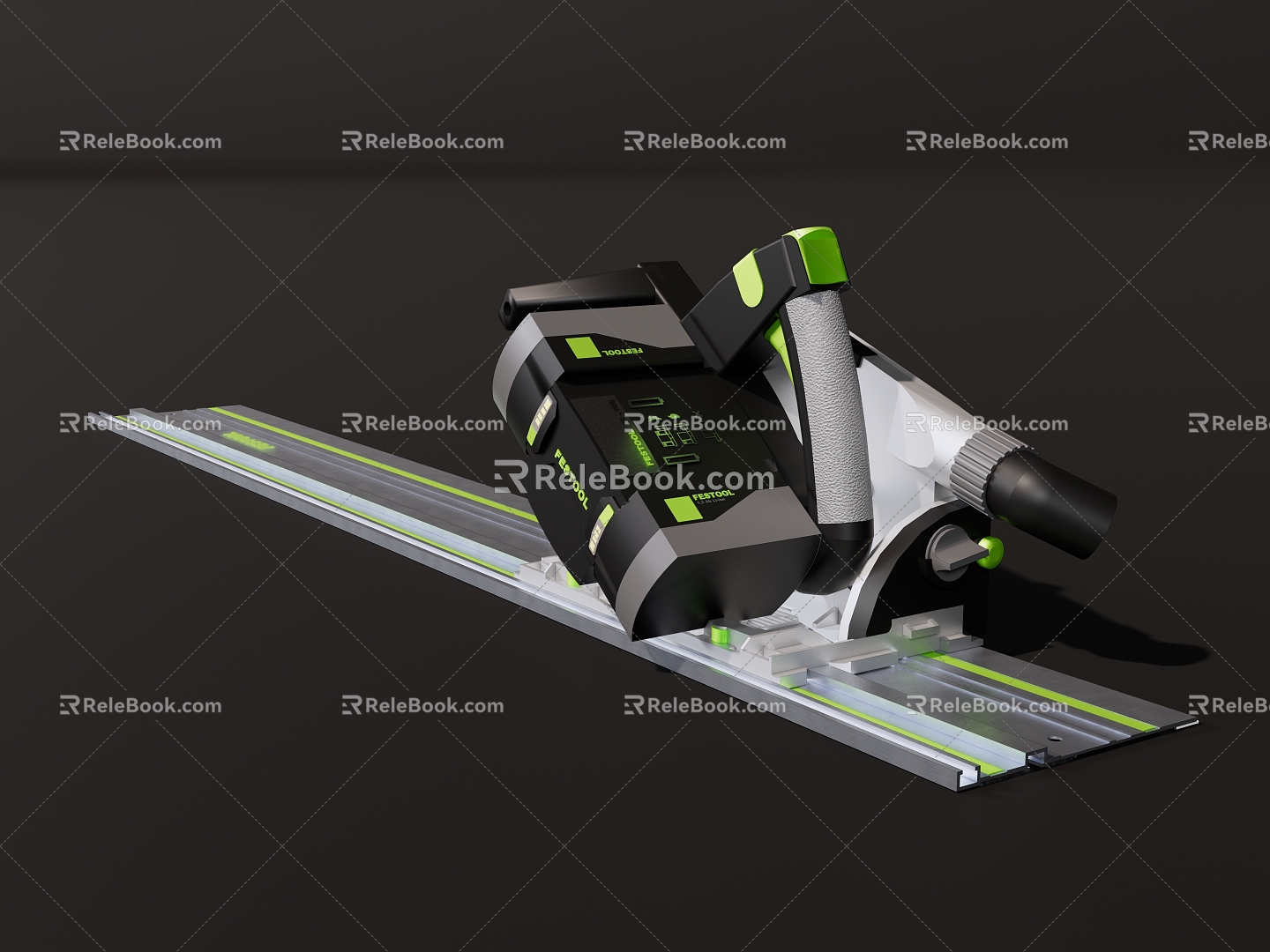 Hand-held chainsaw for cutting machine 3d model