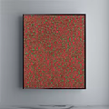 Vibrant Abstract Painting With Red Blue Network Vein Like Pattern Design 3d model