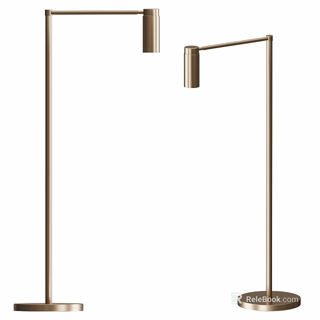 Modern Minimalist Floor Lamp With Sleek Metal Design 3d model 