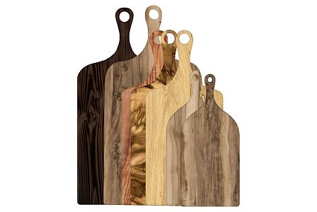 Modern cutting board knife holder 3d model