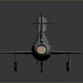 Light Blue Cosmic Model Aircraft With Open Canopy And Red White Blue Insignia