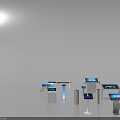 Modern Interactive Public Facilities With Digital Display Screens And Various Designs