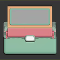 Colorful Makeup Storage Box With Mirror And Lock In Pink Orange Teal For Daily Necessities