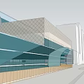 Modern Urban Architecture Design With Glass Curtain Walls And High Rise Buildings