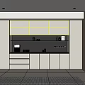 Modern Open Concept Kitchen Wine Cabinet With Sleek Storage And Stylish Design 3d model