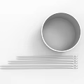 Household Metal Mesh Container With Two Long Chopsticks For Daily Use